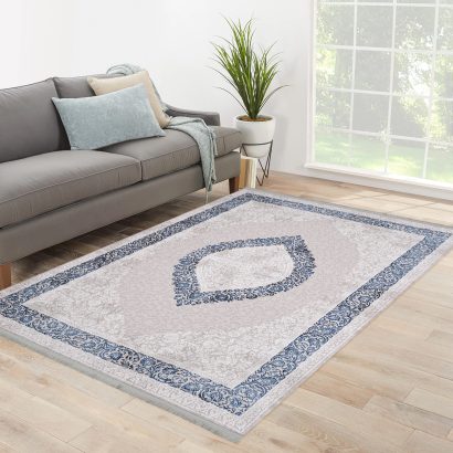 Woolen Halı Bamboo 1013 Mavi